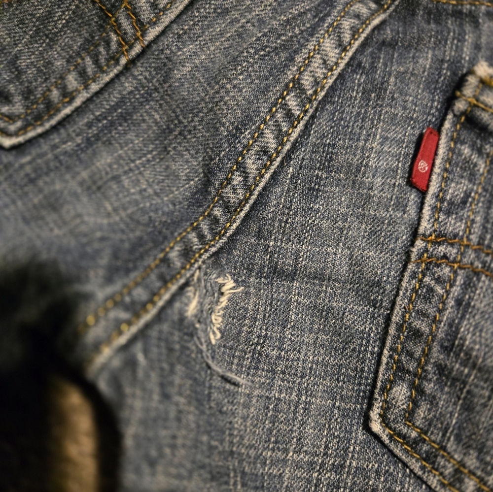 LEVIS slim straight distressed jeans 514 8reg 24/22 - Picture 9 of 9